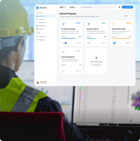 Developer using the Alliance Permitting platform interface