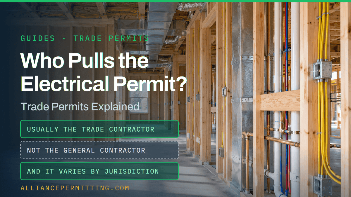 Who Pulls the Electrical Permit, and Why Trades File Separately